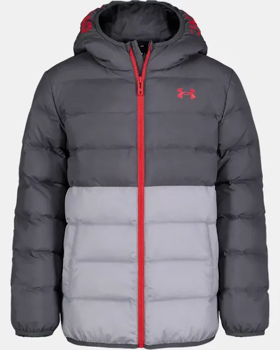 Under Armour Boys' UA Pronto Colorblock Puffer Jacket. 1