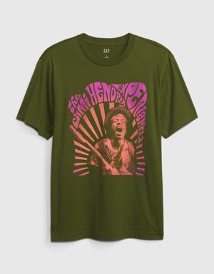Jimi Hendrix Graphic T-Shirt green