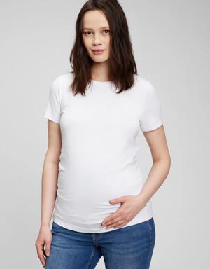 Gap Maternity Organic Cotton Vintage Crew T-Shirt white