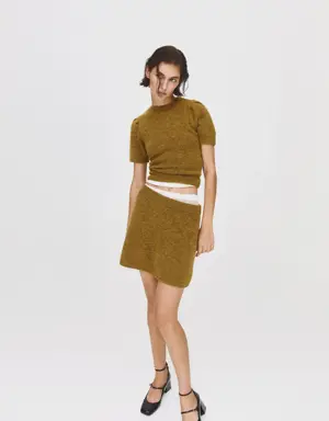 Knitted miniskirt