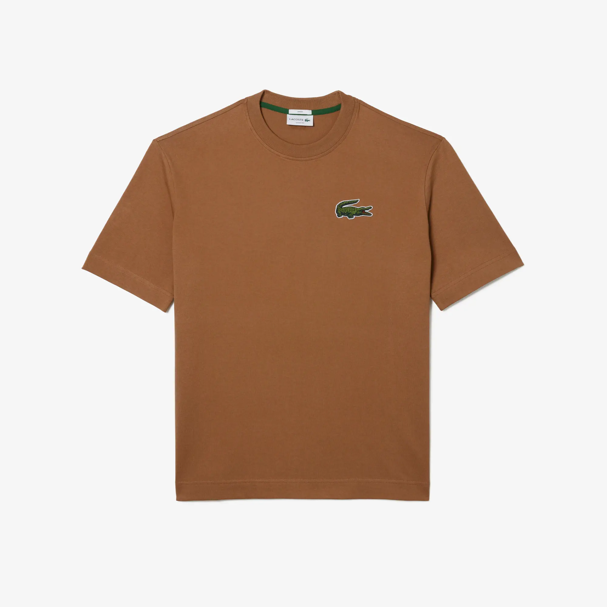 Lacoste T-shirt unisexe loose fit avec grand crocodile coton biologique. 1 Lacoste T-shirt unisexe loose fit avec grand crocodile coton biologique. 1