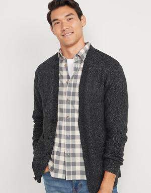 Loose-Fit V-Neck Button-Front Cardigan Sweater for Men