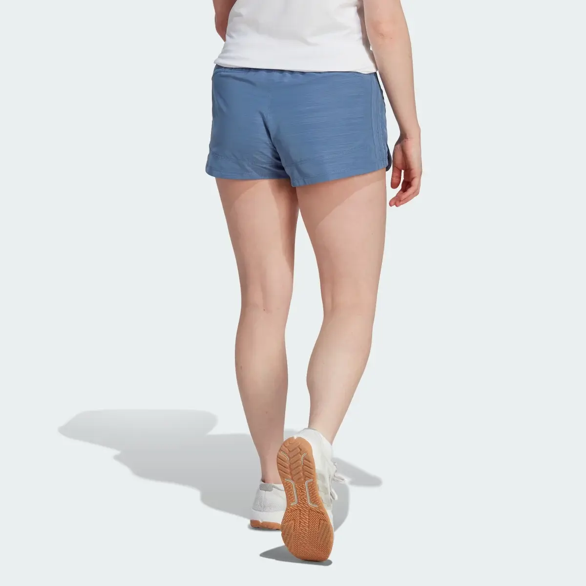 Adidas Pacer 3-Stripes Woven Heather Shorts. 2