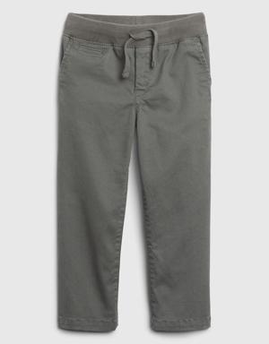 Toddler Modern Pull-On Khakis gray