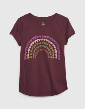 Kids 100% Organic Cotton Graphic T-Shirt purple