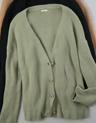 American Eagle Oversized Button-Front Cardigan. 2