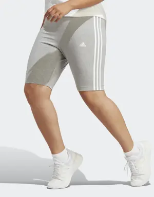 Essentials 3-Stripes Bike Shorts (Plus Size)