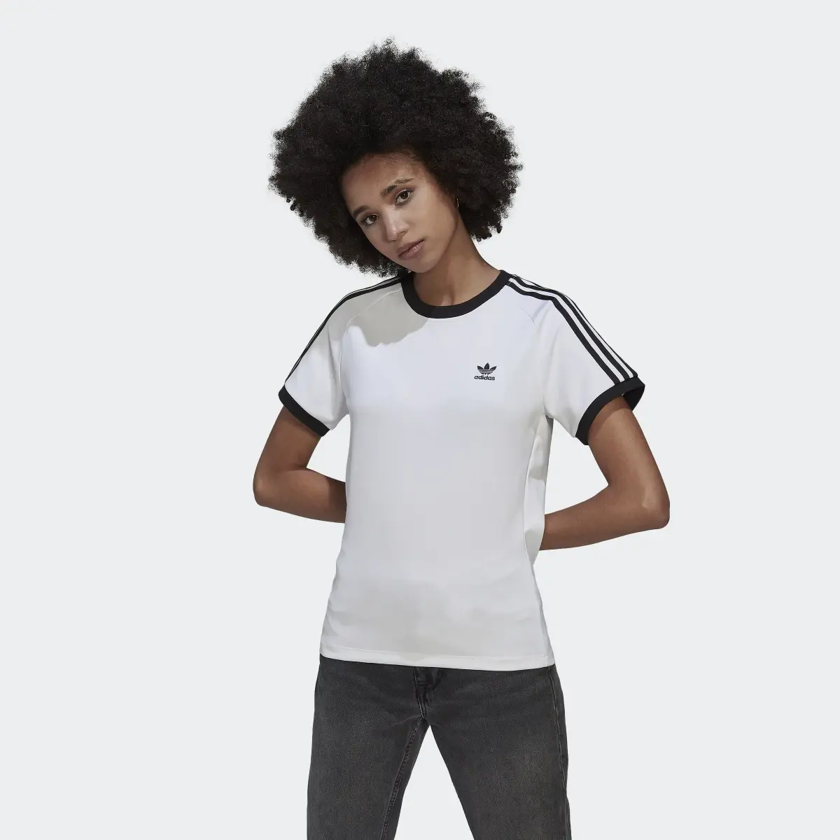 Adidas Adicolor Classics Slim 3-Stripes Tee. 2