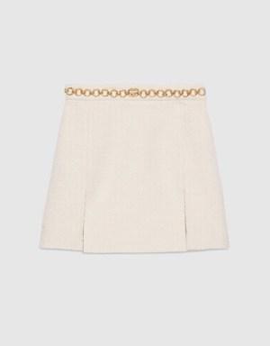 Fine bouclé blend skirt