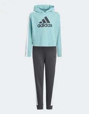Adidas Colorblock Crop Top Trainingsanzug