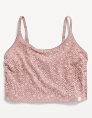 Lace Brami Tank Top for Women pink