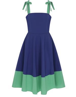 Emma Blue Green Contrasting Dress