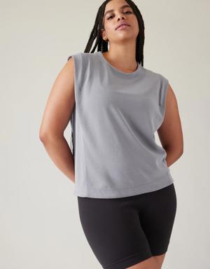 Athleta Seasoft Tank Sweatshirt blue