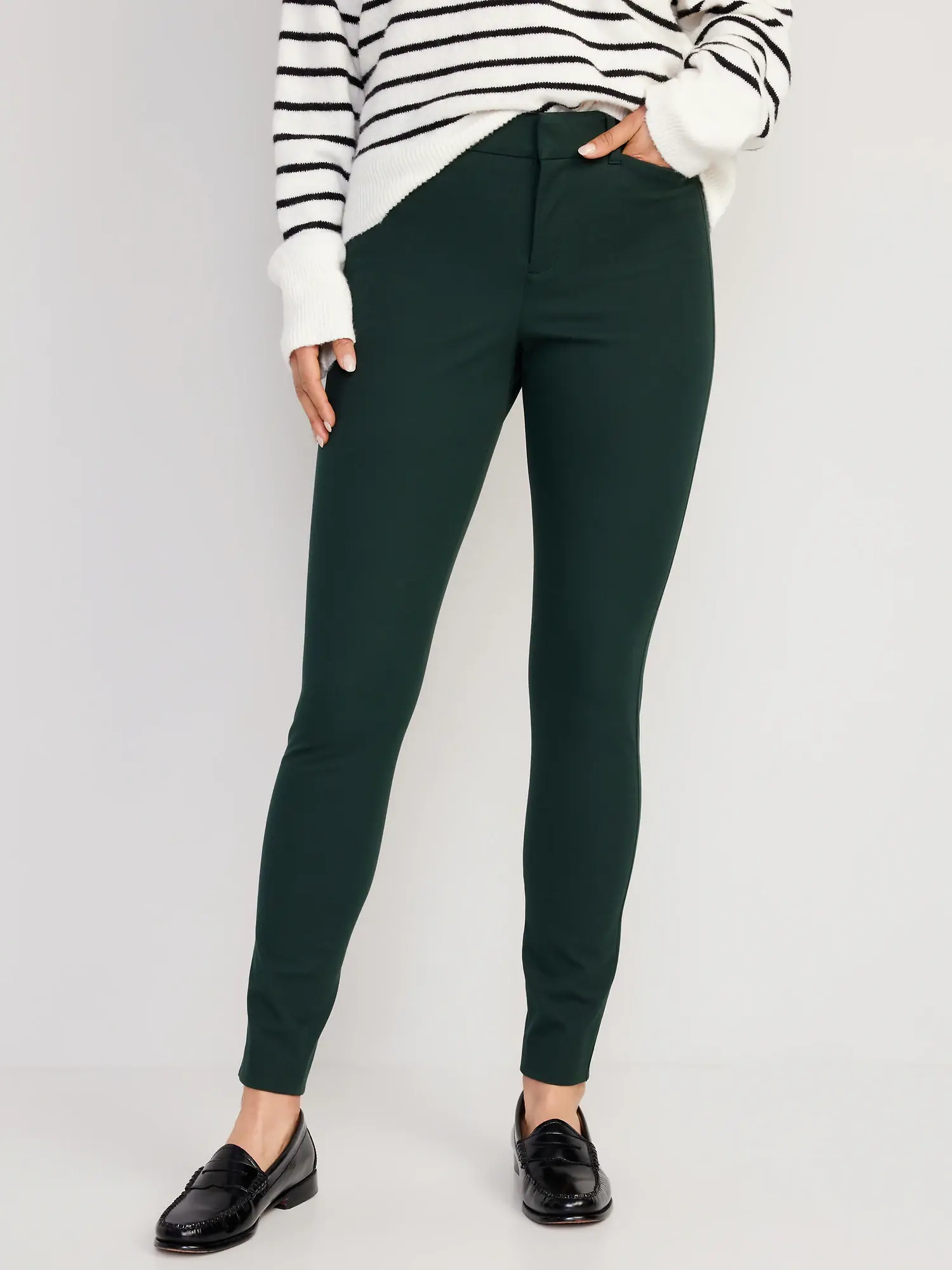 Old Navy High-Waisted Pixie Skinny Ankle Pants for Women green. 1