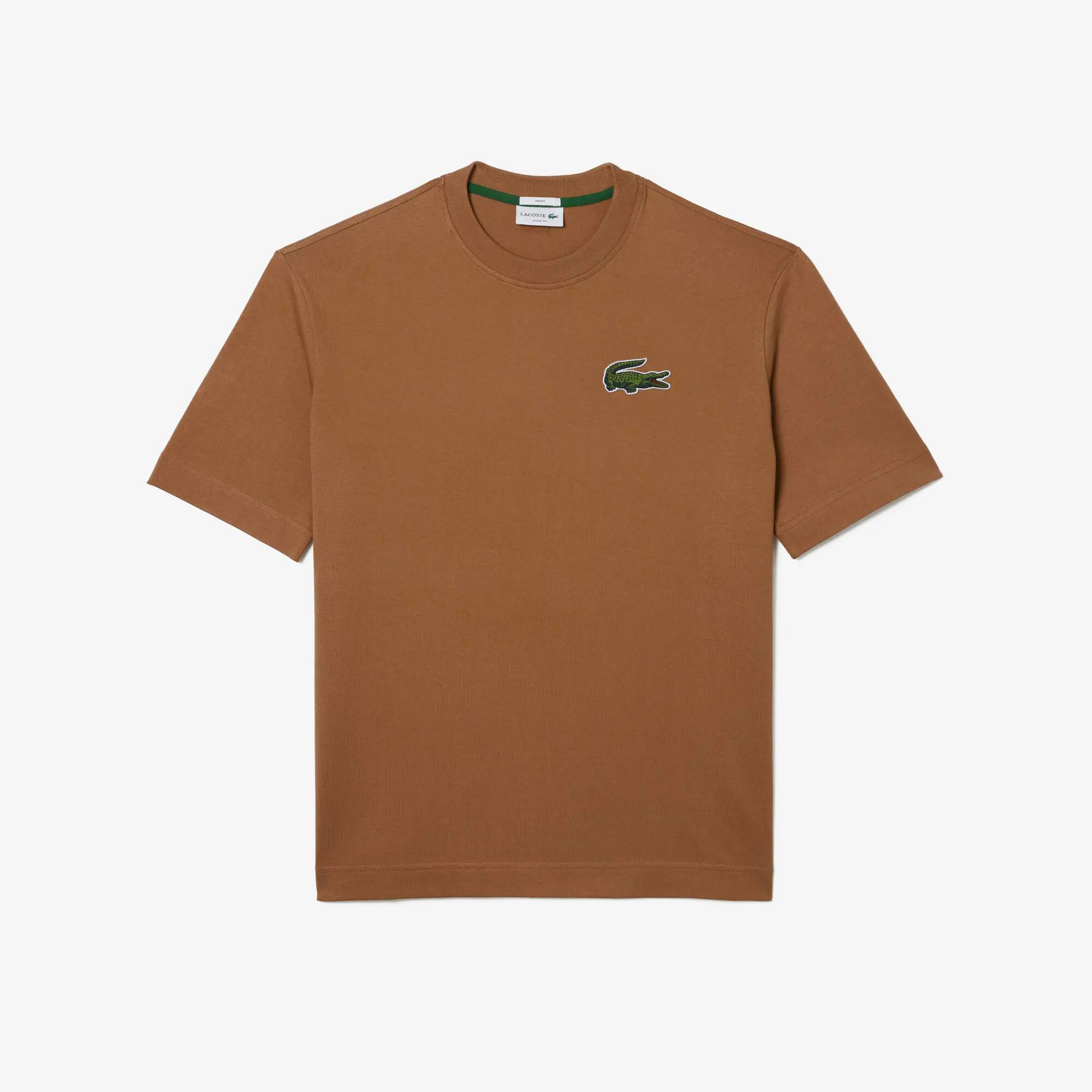 Lacoste T-shirt unisex in cotone biologico loose fit con coccodrillo grande. 1 Lacoste T-shirt unisex in cotone biologico loose fit con coccodrillo grande. 1