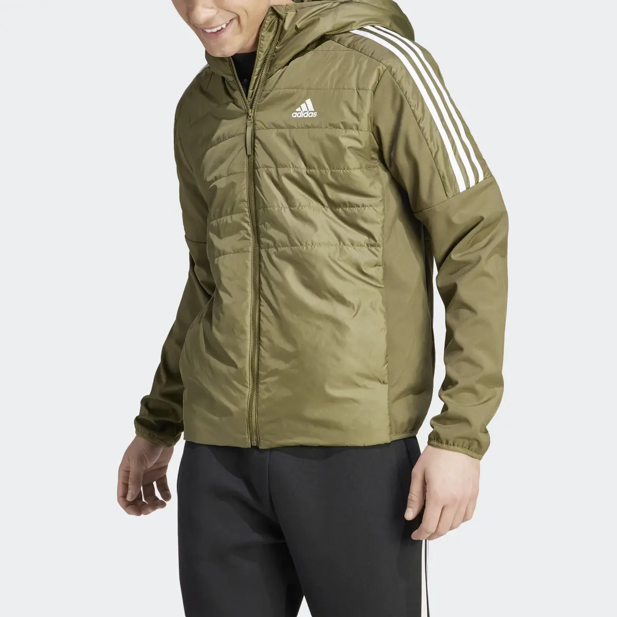 Adidas Essentials Insulated Hooded Hybrid Jacket. 1