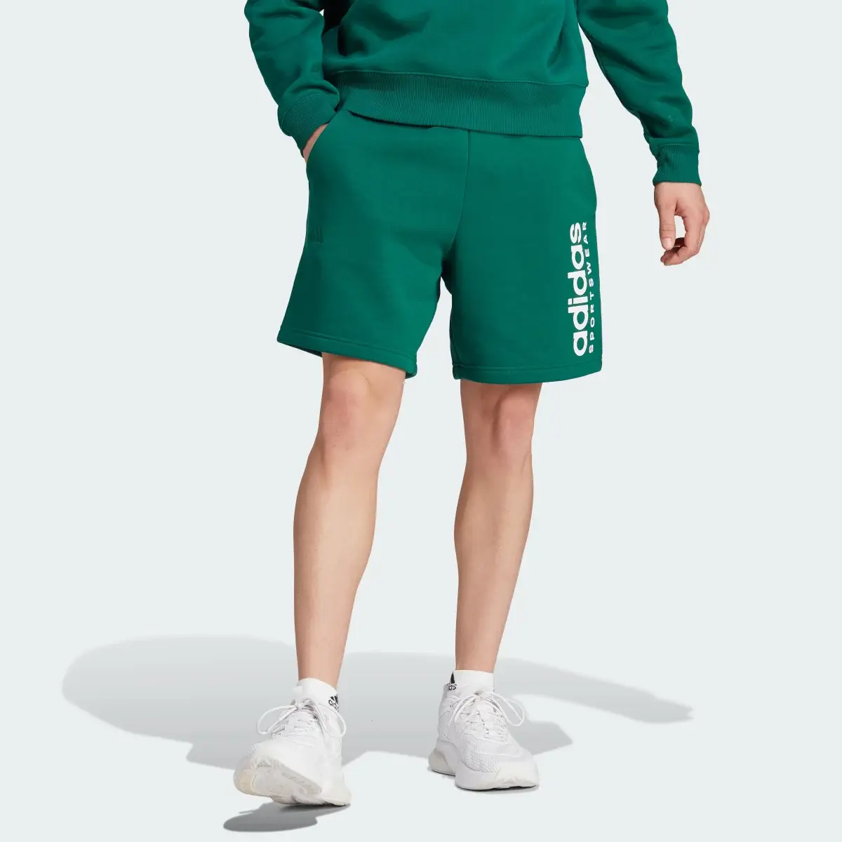 Adidas All SZN Fleece Graphic Shorts. 1