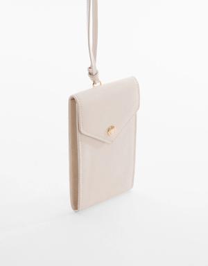 Mobile case with button flap 