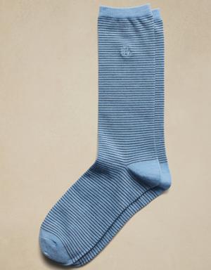 Breathe Merino Stripe Sock blue