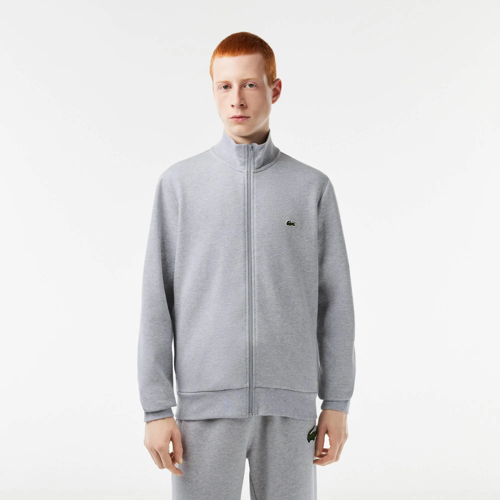 Lacoste Men's Lacoste Regular Fit Brushed Fleece Zipped Jogger Sweatshirt. 1