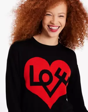 Love Heart Intarsia Sweater