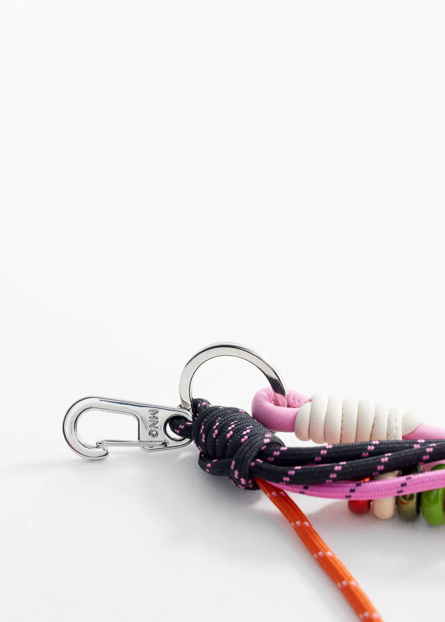Mango Carabiner keychain with knot. 1