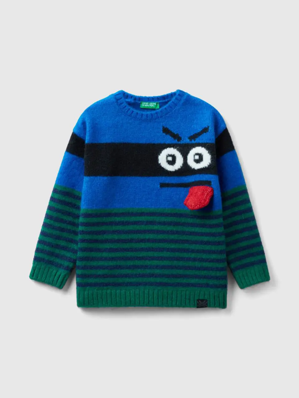 Benetton sweater with monster inlay. 1