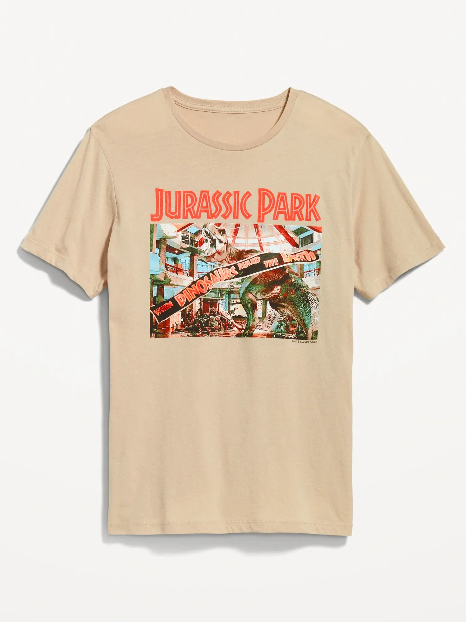 Old Navy Jurassic Park™ Gender-Neutral T-Shirt for Adults brown. 1