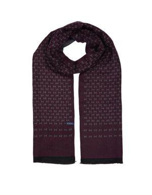 Bordo Desenli Atkı
