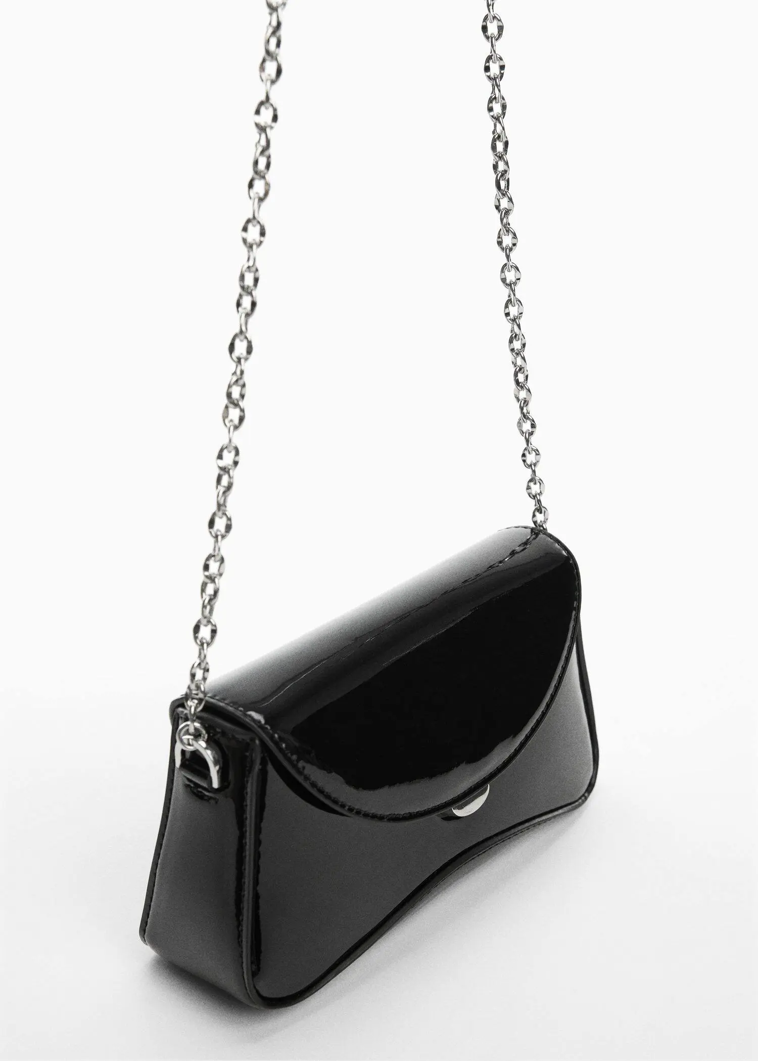 Mango Patent leather chain handbag. 3