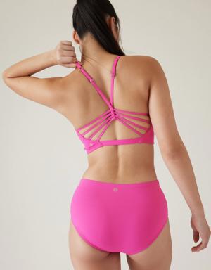 Athleta Ventura Crop Bikini Top A&#45C pink