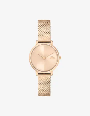 Reloj Suzanne de malla oro rosa IP con dos manecillas