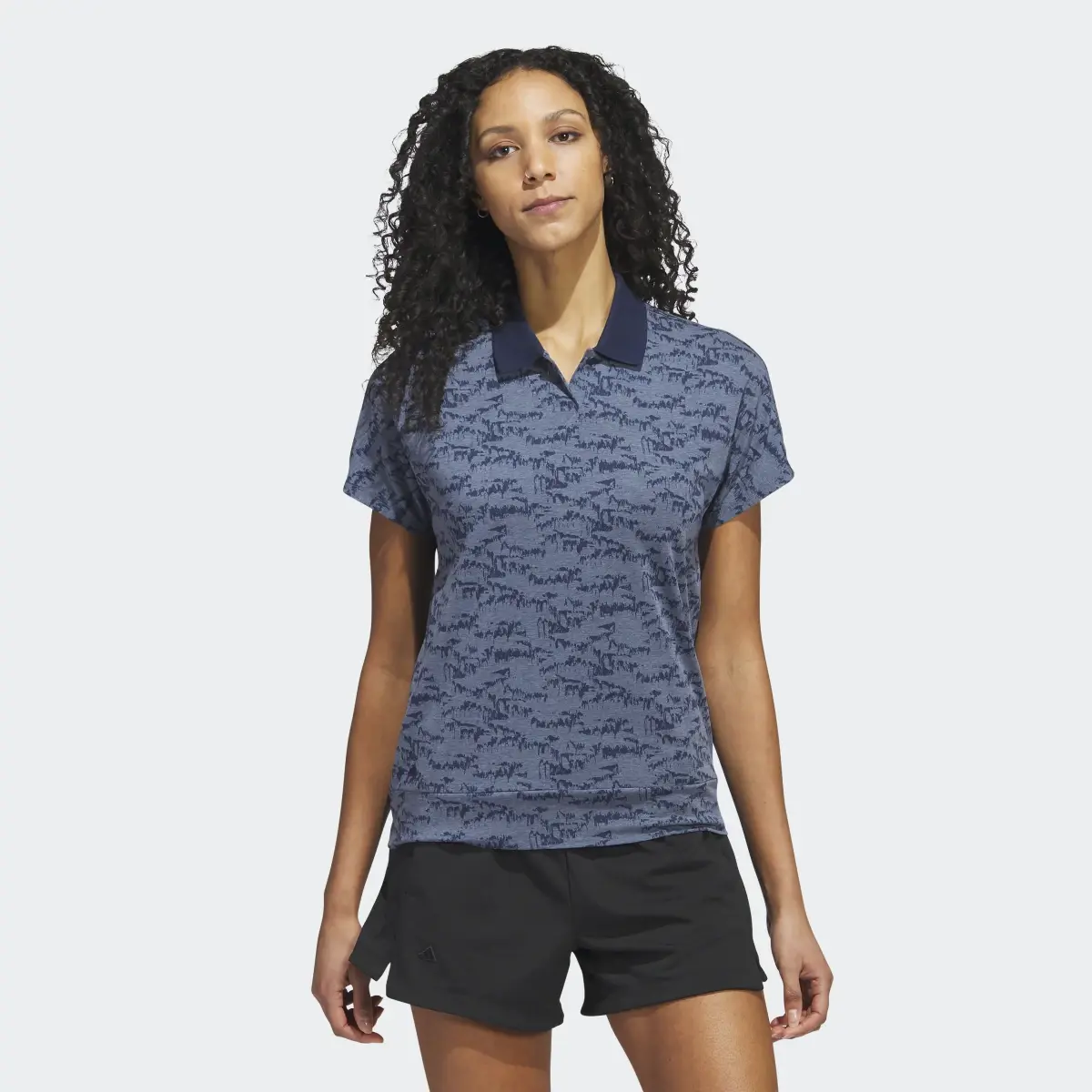 Adidas Go-To Printed Golf Polo Shirt. 2