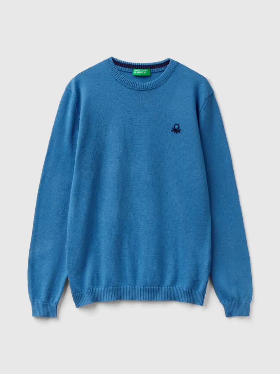 Benetton sweater in pure cotton with logo. 1