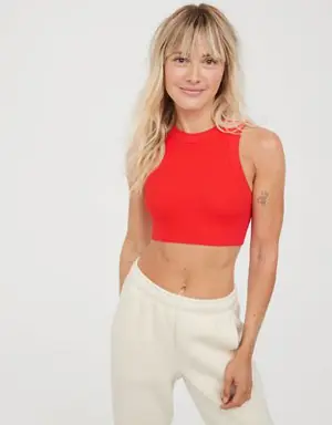 By Aerie Seamless High Neck Sports Bra