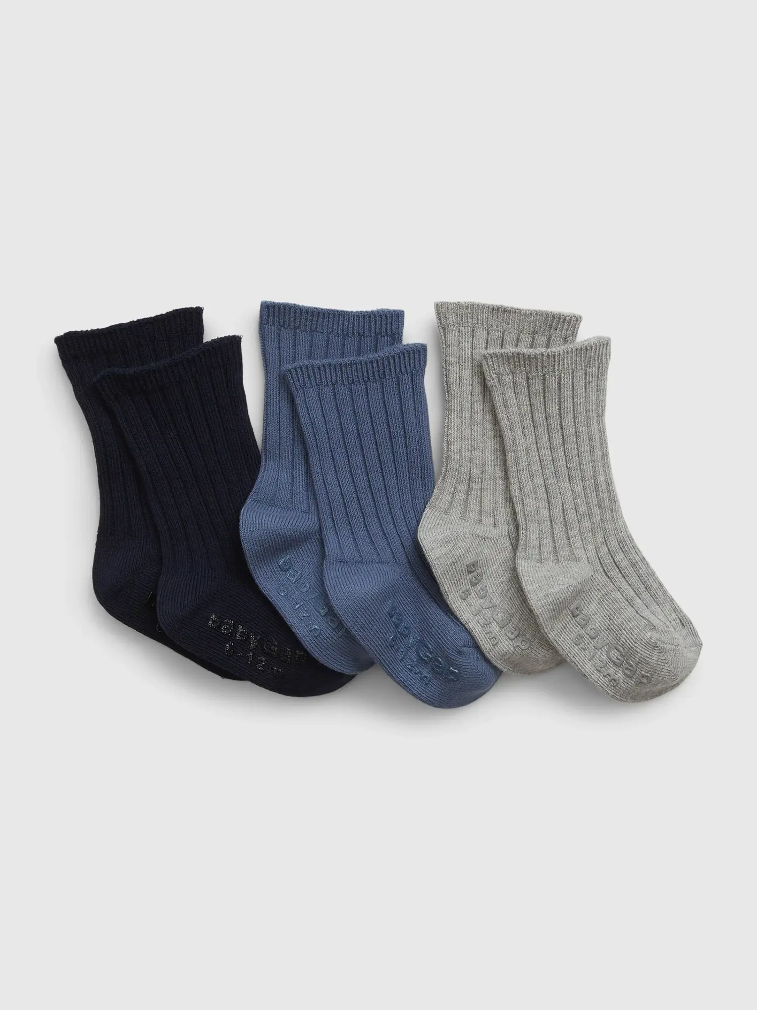 Gap Baby First Favorites Crew Socks (3-Pack) blue. 1