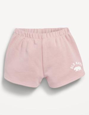French Terry Dolphin-Hem Shorts for Baby pink