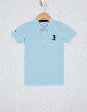 Erkek Çocuk Mavi Polo Yaka T-Shirt