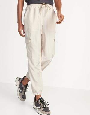 Old Navy High-Waisted StretchTech Cargo Jogger Pants for Women beige