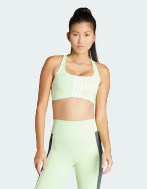 Adidas Brassière de training Powerimpact 3 bandes Maintien moyen. 2 Adidas Brassière de training Powerimpact 3 bandes Maintien moyen. 2