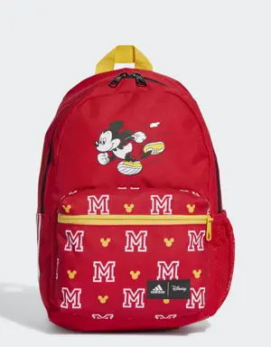 Una mochila de Mickey Mouse hecha parcialmente con materiales reciclados.