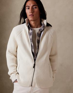 Carlito Ribbed Sweater Jacket gray