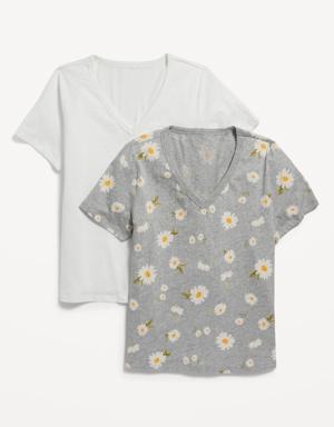 Old Navy EveryWear V-Neck T-Shirt 2-Pack for Women multi