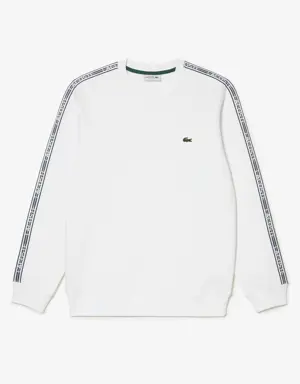 Lacoste Felpa Jogger da uomo in flanella a righe con logo e taglio classico. 2 Lacoste Felpa Jogger da uomo in flanella a righe con logo e taglio classico. 2