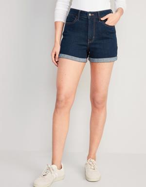 Old Navy High-Waisted Wow Jean Shorts -- 3-inch inseam blue