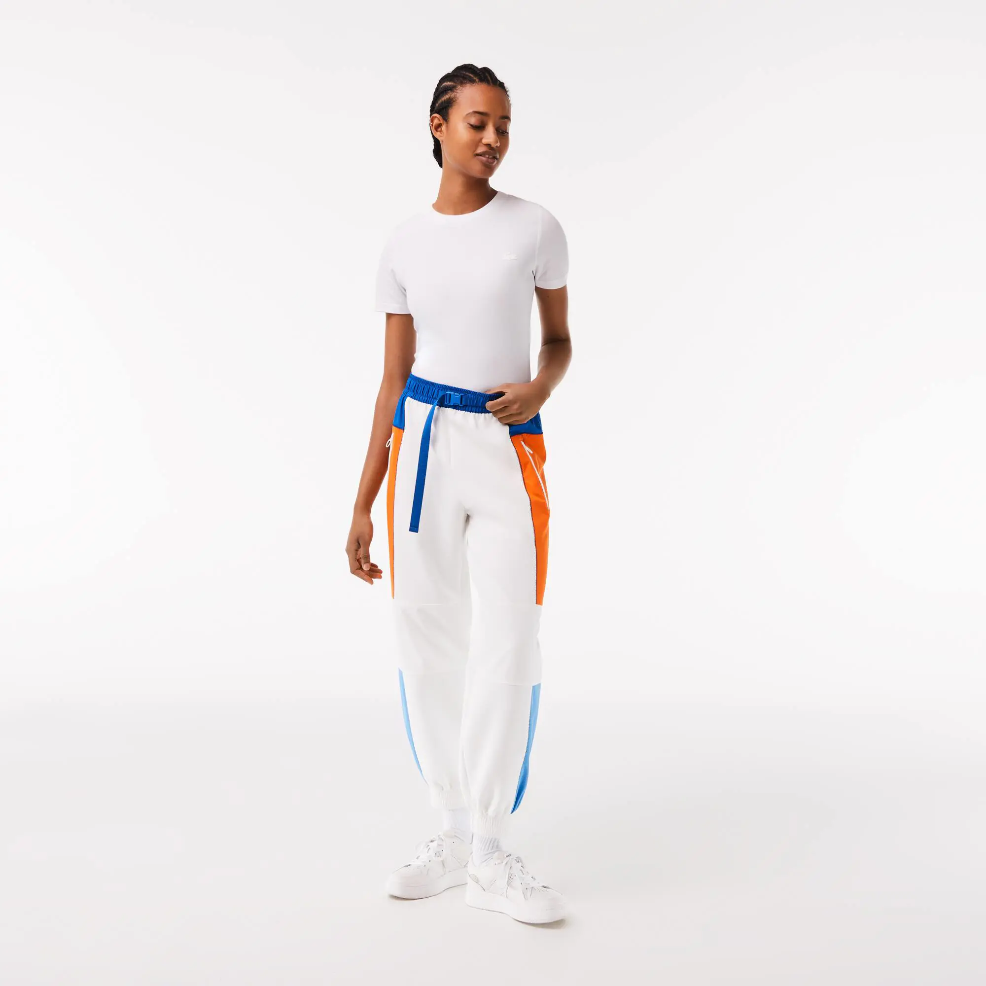 Lacoste Women's Lacoste Badge Colour-Block Trackpants. 1