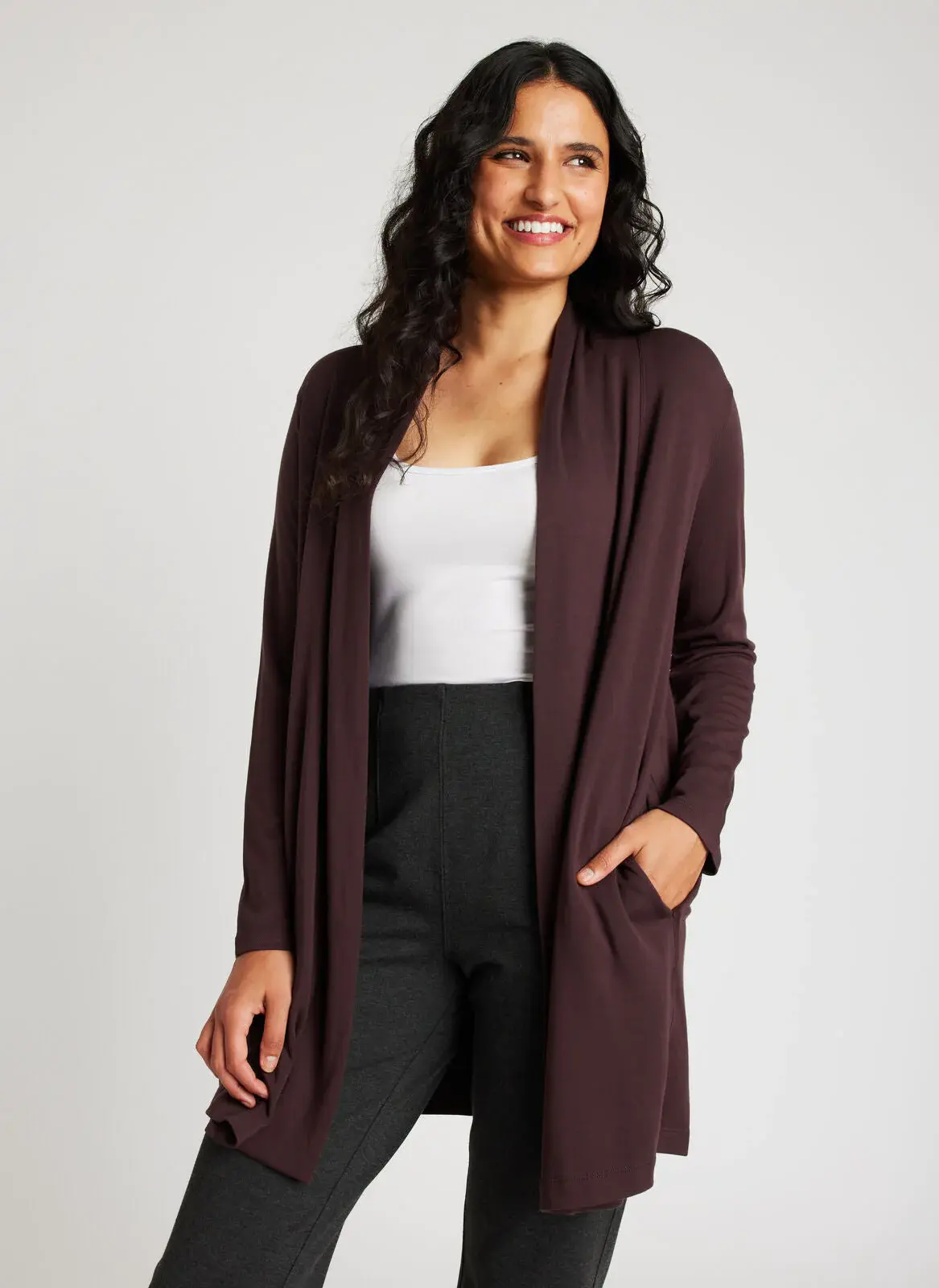 Kit And Ace Brushed Open Cardigan. 1 Kit And Ace Brushed Open Cardigan. 1