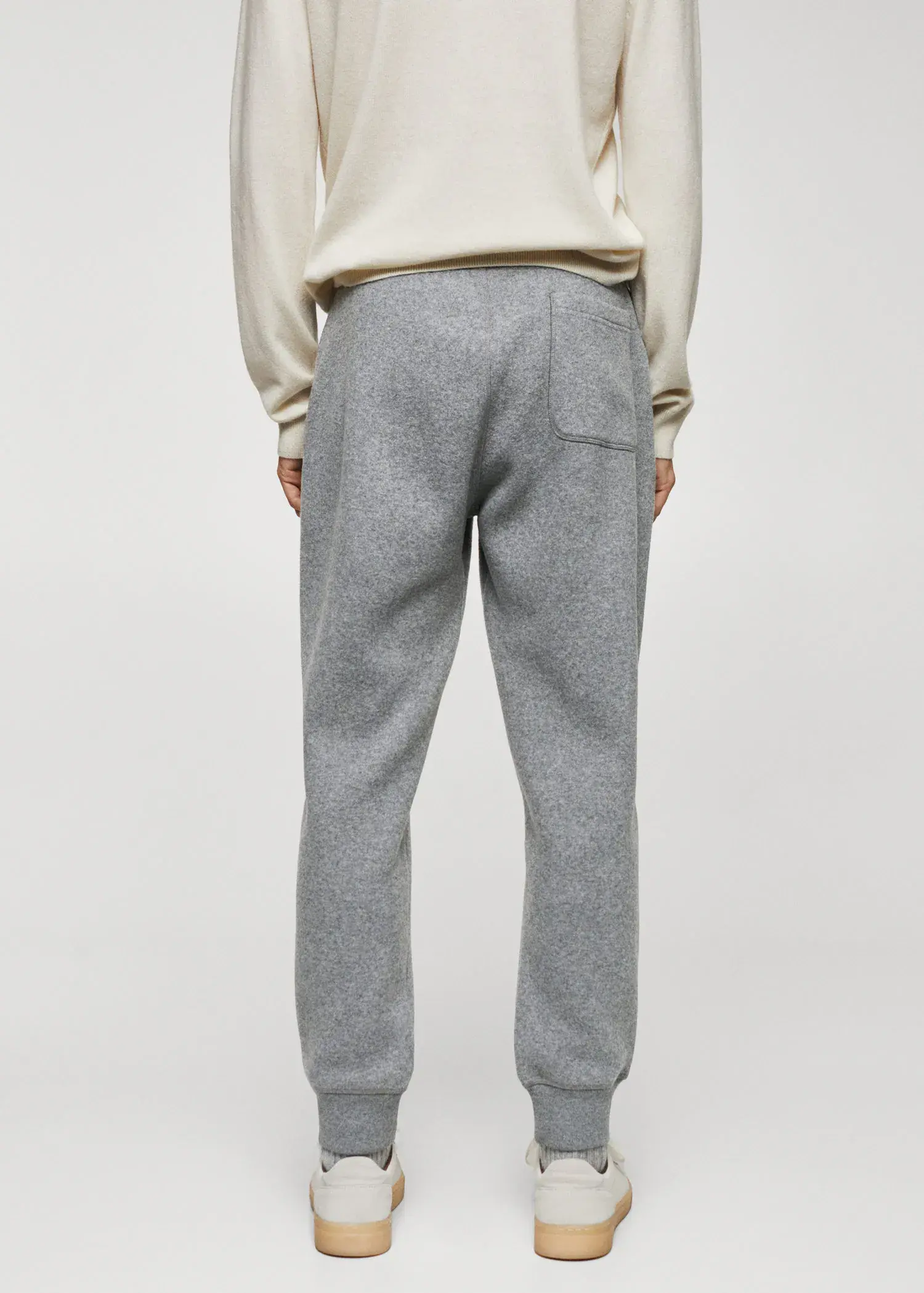 Mango Wool-blend jogger trousers. 3