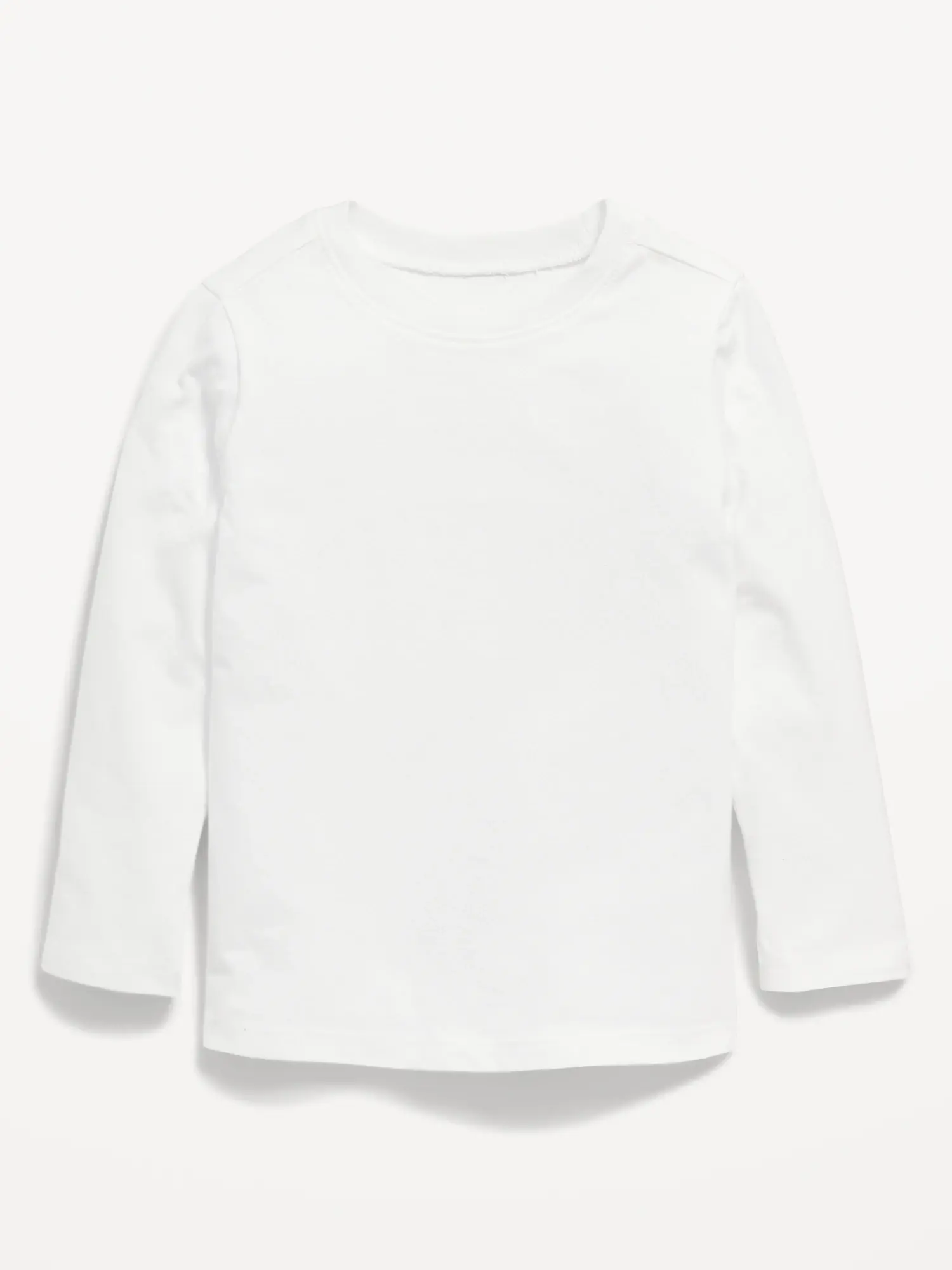 Old Navy Unisex Long-Sleeve T-Shirt for Toddler white. 1