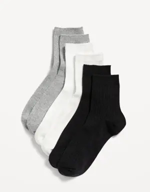 Quarter Crew Socks 3-Pack for Women gray